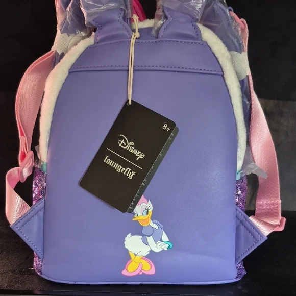 Loungefly Disney Daisy Duck Kids Backpack - Pink and Purple - Picture 3 of 3